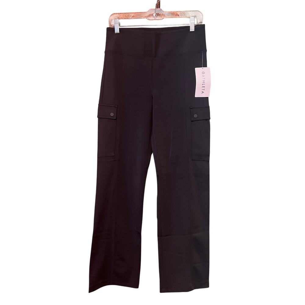 Athleta Delancey Straight Cargo Pant Black Size Medium NWT